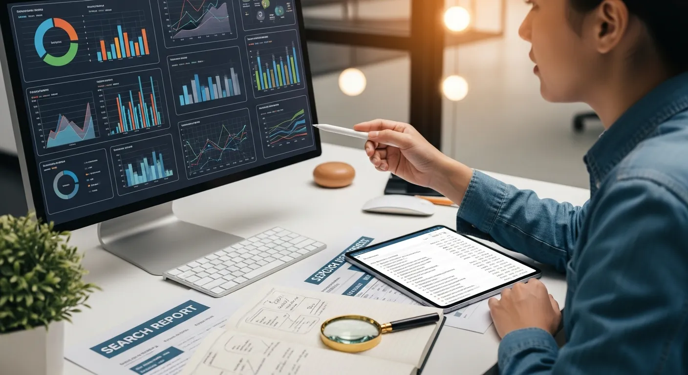 Keyword research chart showing search volume, competition level, and trending keyword analysis