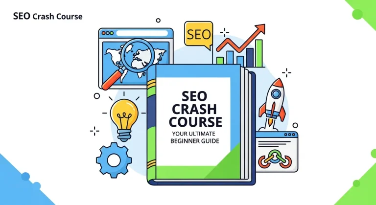 Professional digital marketing workspace displaying SEO analytics, keyword rankings, traffic growth charts, and optimization tools on multiple screens.